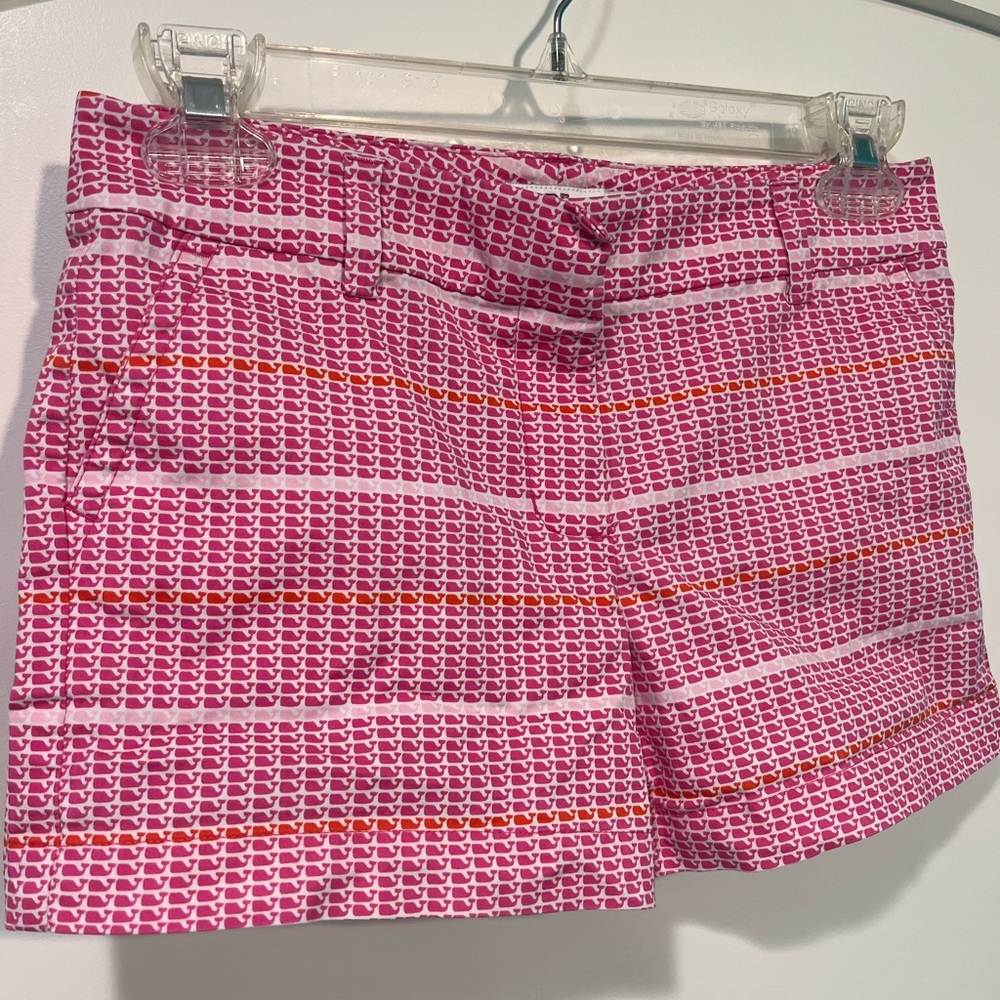 Vineyard Vines Pink Whale Shorts Girls 12